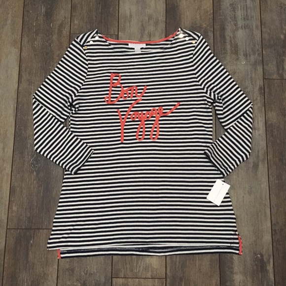 ⬇️ Charter Club Spring Sweater Navy and White PS - Picture 3 of 7